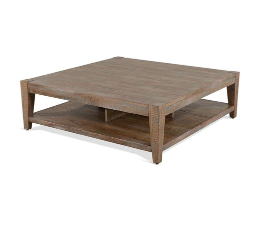 Sunny Designs -  48in Modern Mindi Wood Cocktail Table in Weathered Brown - 3162WB-C veiw 1