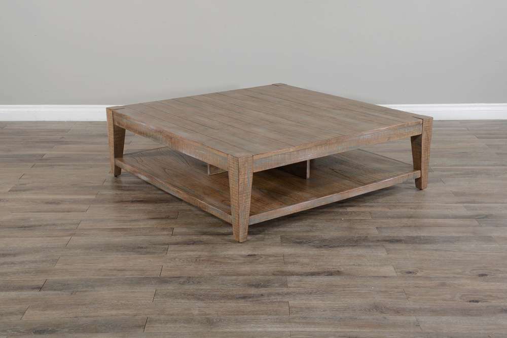 Sunny Designs -  48in Modern Mindi Wood Cocktail Table in Weathered Brown - 3162WB-C veiw 4