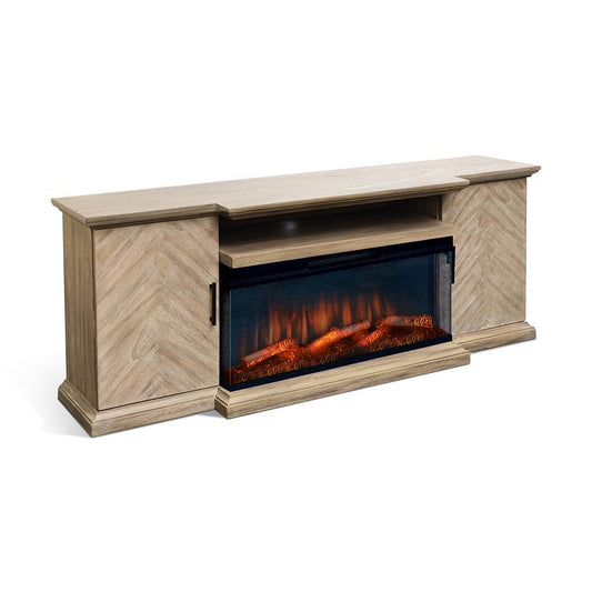 Sunny Designs - 51.5in Wide Arch Bookcase with Electric Fireplace - K3686WE veiw 1