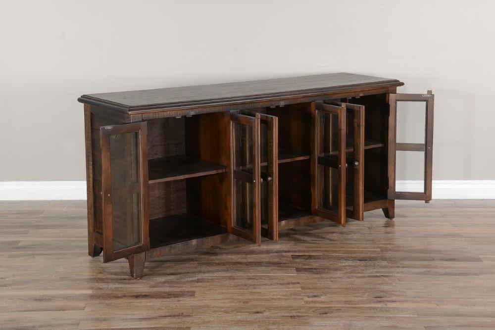 Sunny Designs - 70in TV Console in Dark Brown - 3628TL-70 veiw 3