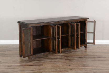 Sunny Designs - 70in TV Console in Dark Brown - 3628TL-70 veiw 3