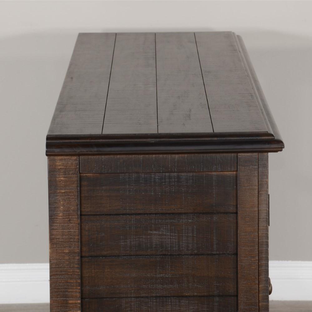 Sunny Designs - 70in TV Console in Dark Brown - 3628TL-70 veiw 4