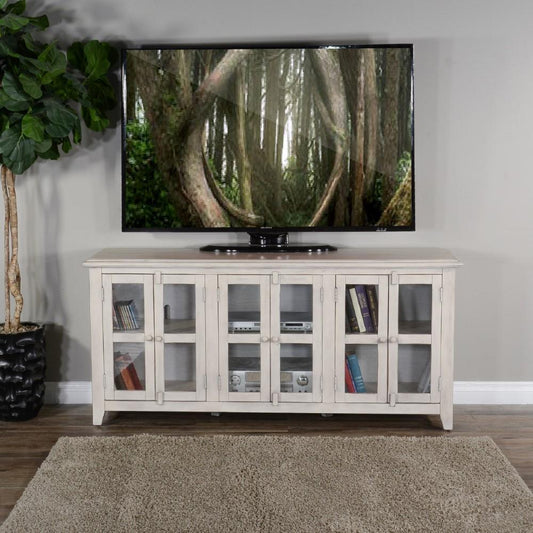 Sunny Designs - 70in TV Console in White - 3628MW-70 veiw 2