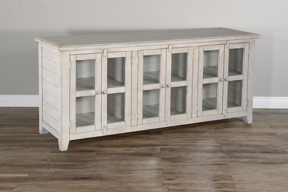 Sunny Designs - 70in TV Console in White - 3628MW-70 veiw 3