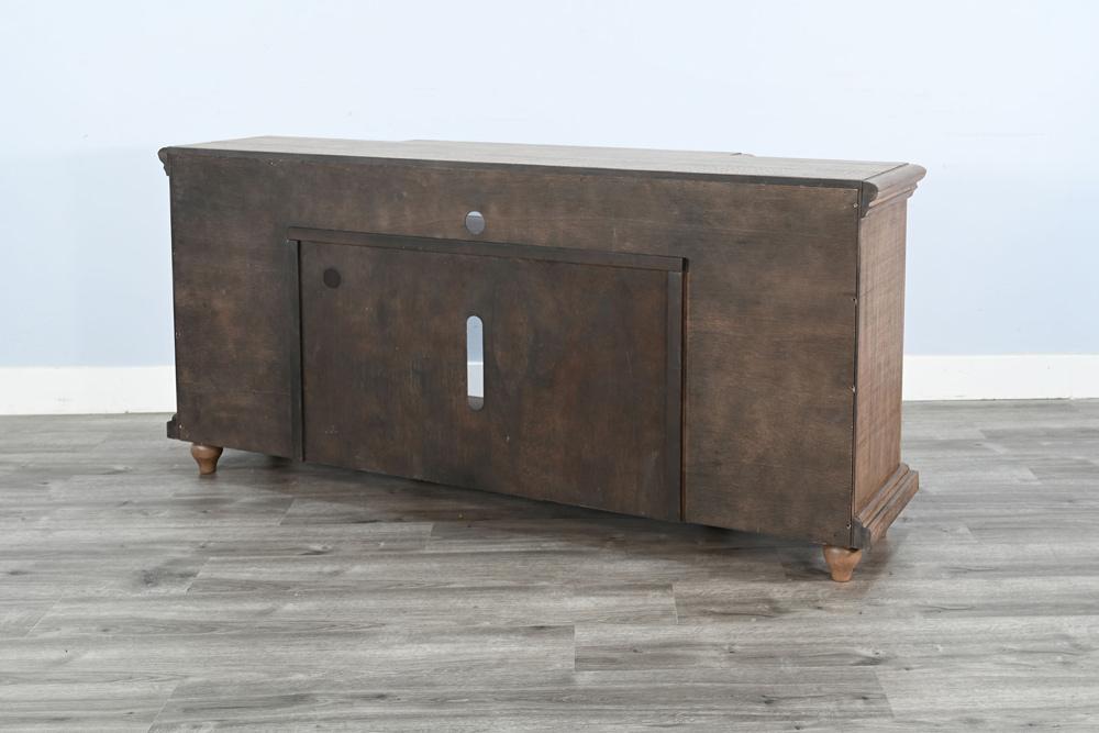 Sunny Designs - 72in Media Console with Panoramic Electric Fireplace - Natural - K3687DR veiw 4