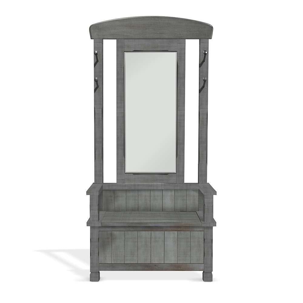 Sunny Designs -  78in 4-hook Farmhouse Wood Hall Tree - 2537LB veiw 1