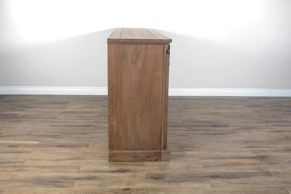 Sunny Designs - 78in Barn Door Media Console with Electric Fireplace - K3648BU-AS veiw 4