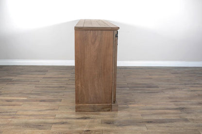 Sunny Designs - 78in Barn Door Media Console with Electric Fireplace - K3648BU-AS veiw 4