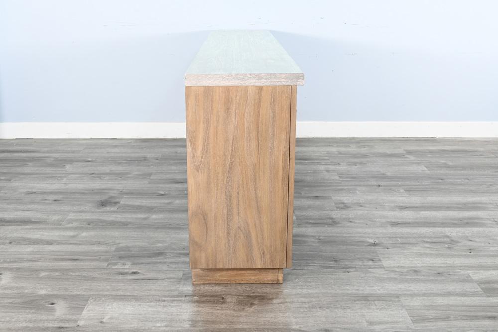 Sunny Designs - 78in Media Console with Electric Fireplace - Light Gray - K3675LW veiw 3