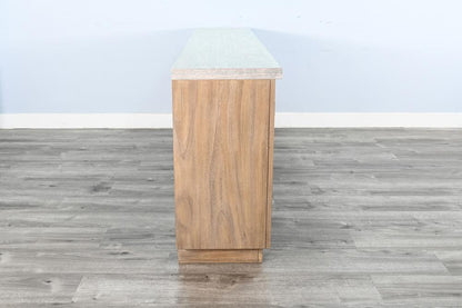 Sunny Designs - 78in Media Console with Electric Fireplace - Light Gray - K3675LW veiw 3