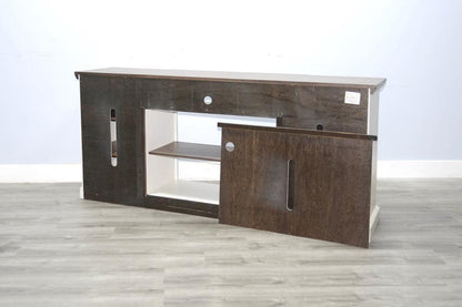 Sunny Designs - 78in Media Console with Electric Fireplace - White - K3670MB veiw 3