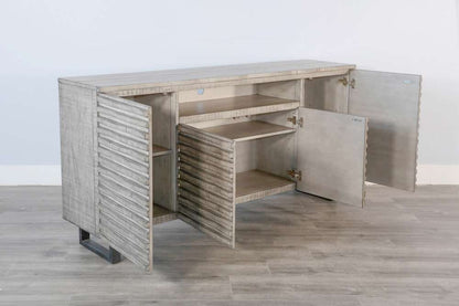 Sunny Designs - Alpine Grey -  72in Media Console - Server - 3646AG-72 veiw 3