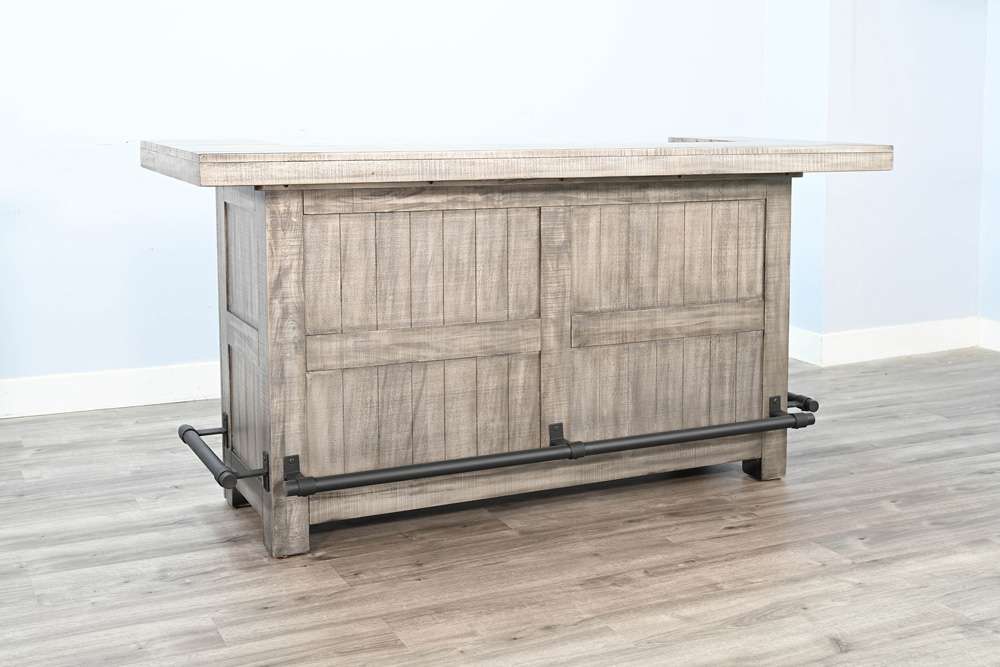 Sunny Designs - Alpine Grey -  80in Traditional Wood Home Bar - 1963AG veiw 2