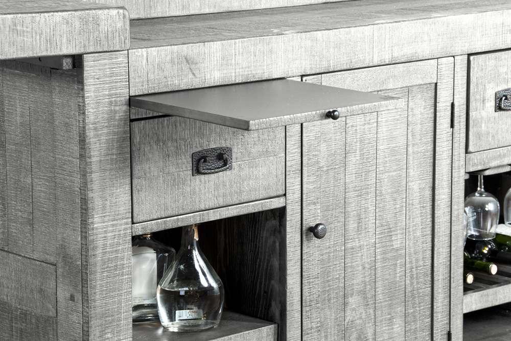 Sunny Designs - Alpine Grey -  80in Traditional Wood Home Bar - 1963AG veiw 5
