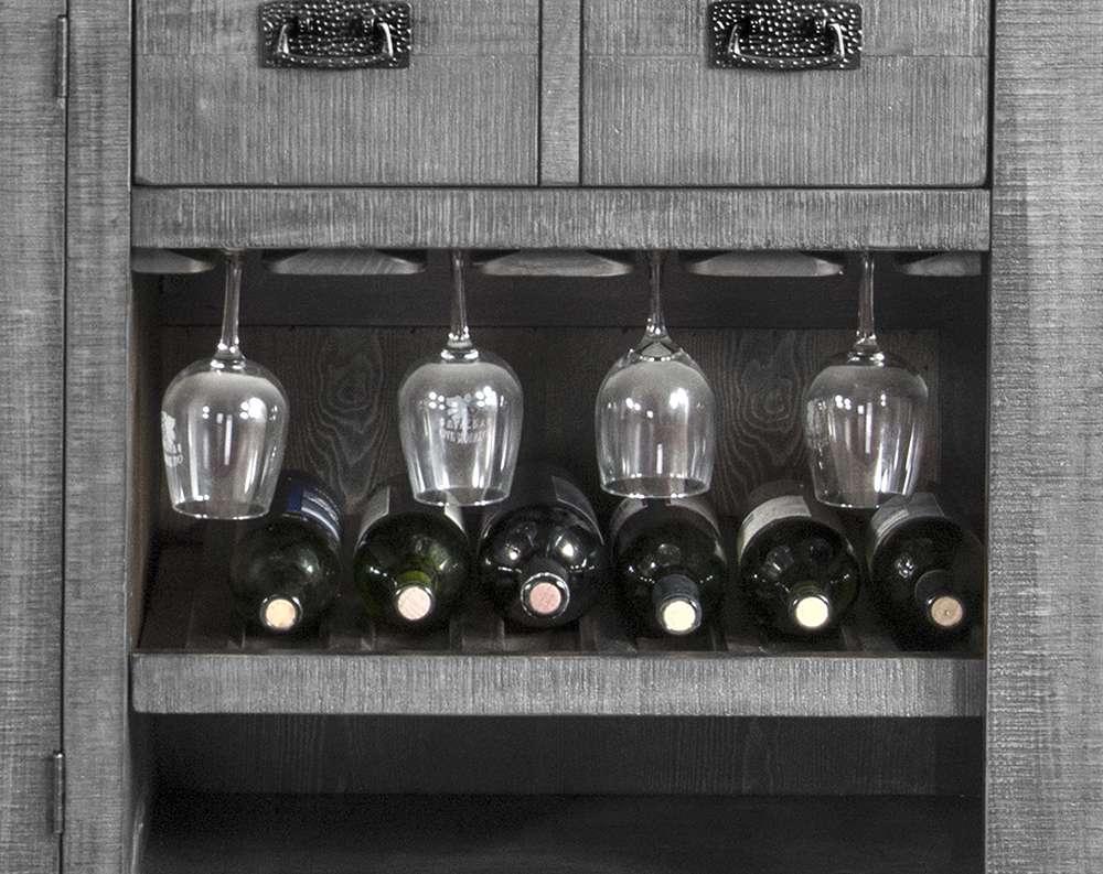 Sunny Designs - Alpine Grey -  80in Traditional Wood Home Bar - 1963AG veiw 7