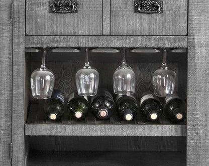 Sunny Designs - Alpine Grey -  80in Traditional Wood Home Bar - 1963AG veiw 7
