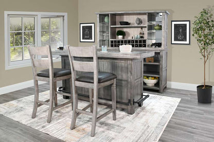 Sunny Designs - Alpine Grey -  80in Traditional Wood Home Bar - 1963AG veiw 8
