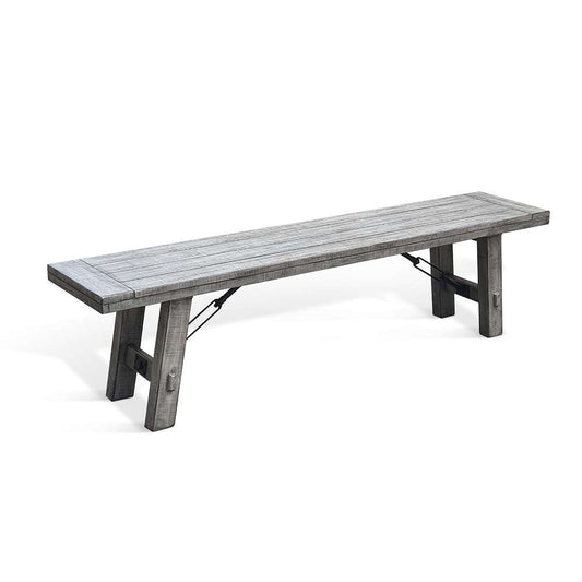 Sunny Designs - Alpine Grey -  Alpine Bench with Turnbuckle, Wood Seat - 1522AG veiw 1