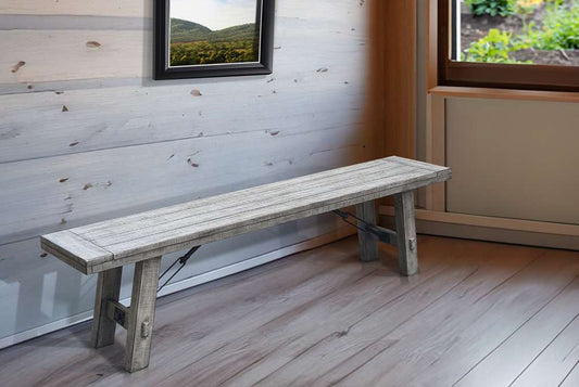 Sunny Designs - Alpine Grey -  Alpine Bench with Turnbuckle, Wood Seat - 1522AG veiw 2