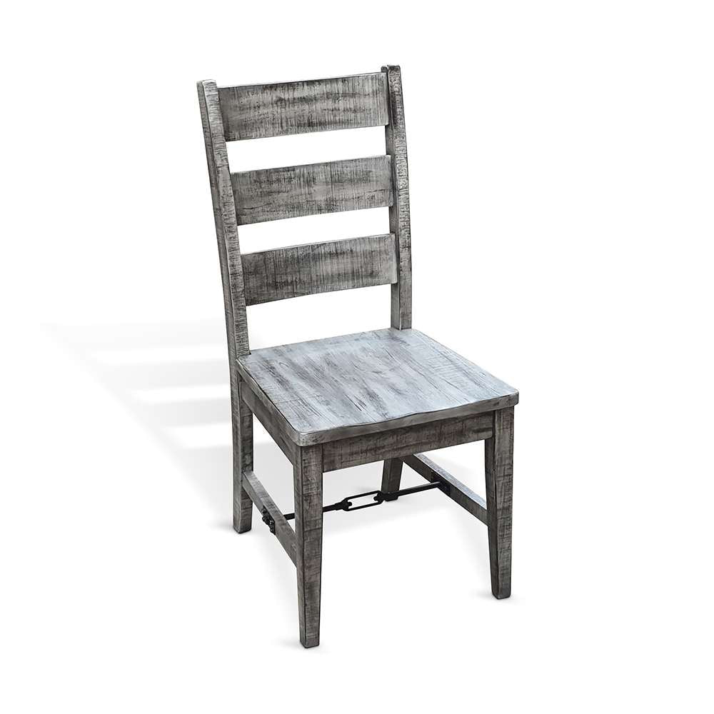 Sunny Designs - Alpine Grey -  Alpine Ladderback Chair with Turnbuckle, Wood Seat (Set of 2) - 1508AG-T veiw 1