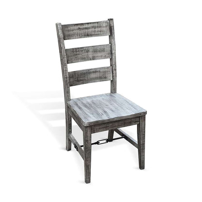 Sunny Designs - Alpine Grey -  Alpine Ladderback Chair with Turnbuckle, Wood Seat (Set of 2) - 1508AG-T veiw 1