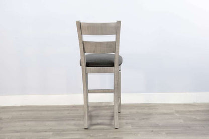 Sunny Designs - Alpine Grey -  Bar Ladderback Barstool, Cushion Seat (Set of 2) - 1429AG-30 veiw 4