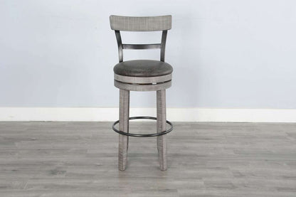 Sunny Designs - Alpine Grey -  Bar Swivel Barstool, Cushion Seat (Set of 2) - 1624AG-B30 veiw 2