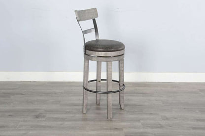 Sunny Designs - Alpine Grey -  Bar Swivel Barstool, Cushion Seat (Set of 2) - 1624AG-B30 veiw 3