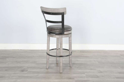 Sunny Designs - Alpine Grey -  Bar Swivel Barstool, Cushion Seat (Set of 2) - 1624AG-B30 veiw 4