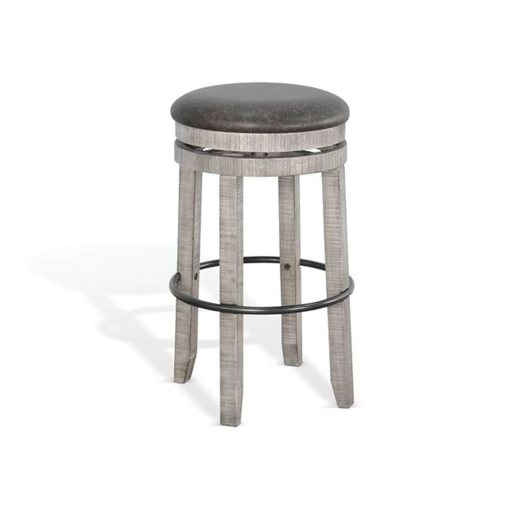 Sunny Designs - Alpine Grey -  Bar Swivel Stool, Cushion Seat (Set of 2) - 1624AG-30 veiw 1