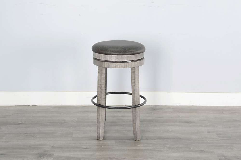 Sunny Designs - Alpine Grey -  Bar Swivel Stool, Cushion Seat (Set of 2) - 1624AG-30 veiw 3