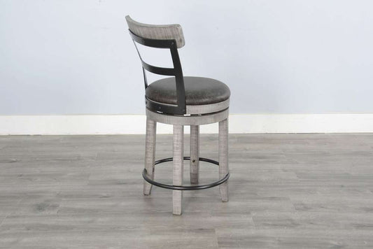 Sunny Designs - Alpine Grey -  Counter Swivel Barstool, Cushion Seat (Set of 2) - 1624AG-B24 veiw 2