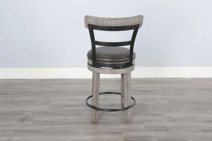 Sunny Designs - Alpine Grey -  Counter Swivel Barstool, Cushion Seat (Set of 2) - 1624AG-B24 veiw 5