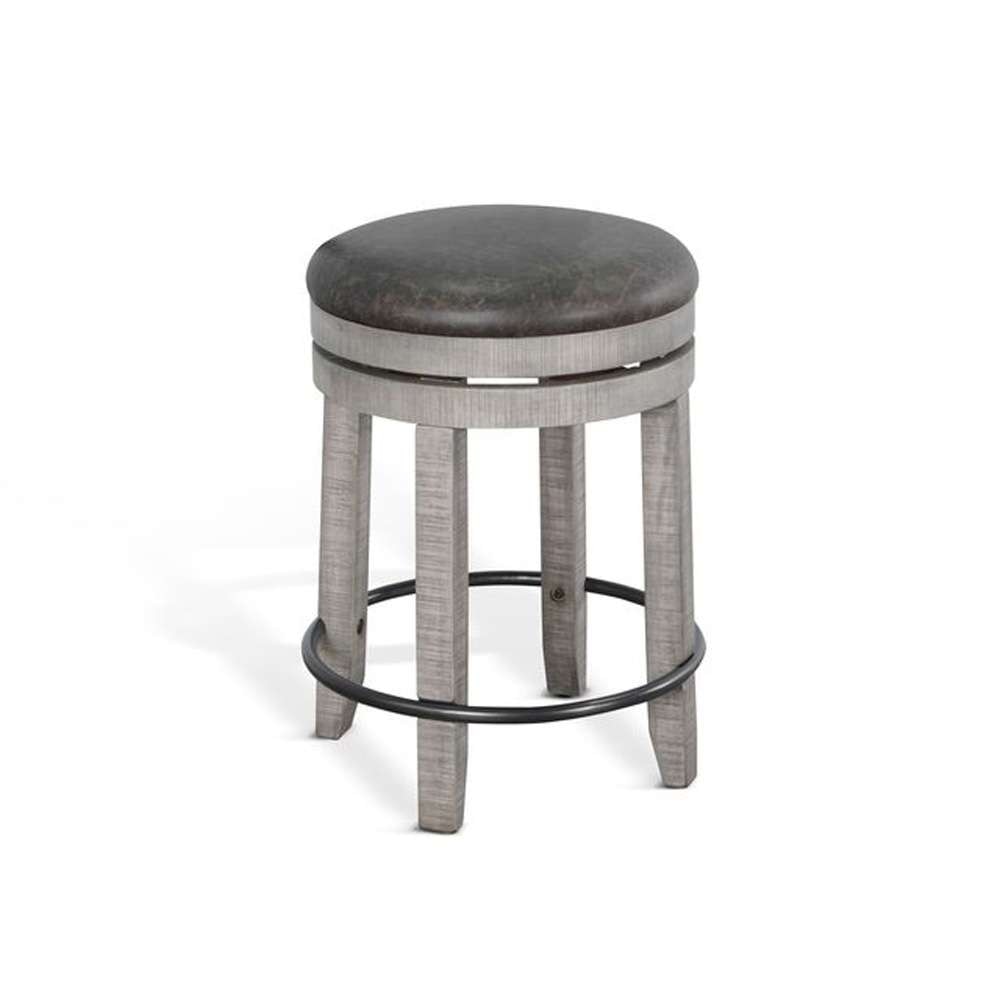 Sunny Designs - Alpine Grey -  Counter Swivel Stool, Cushion Seat (Set of 2) - 1624AG-24 veiw 1