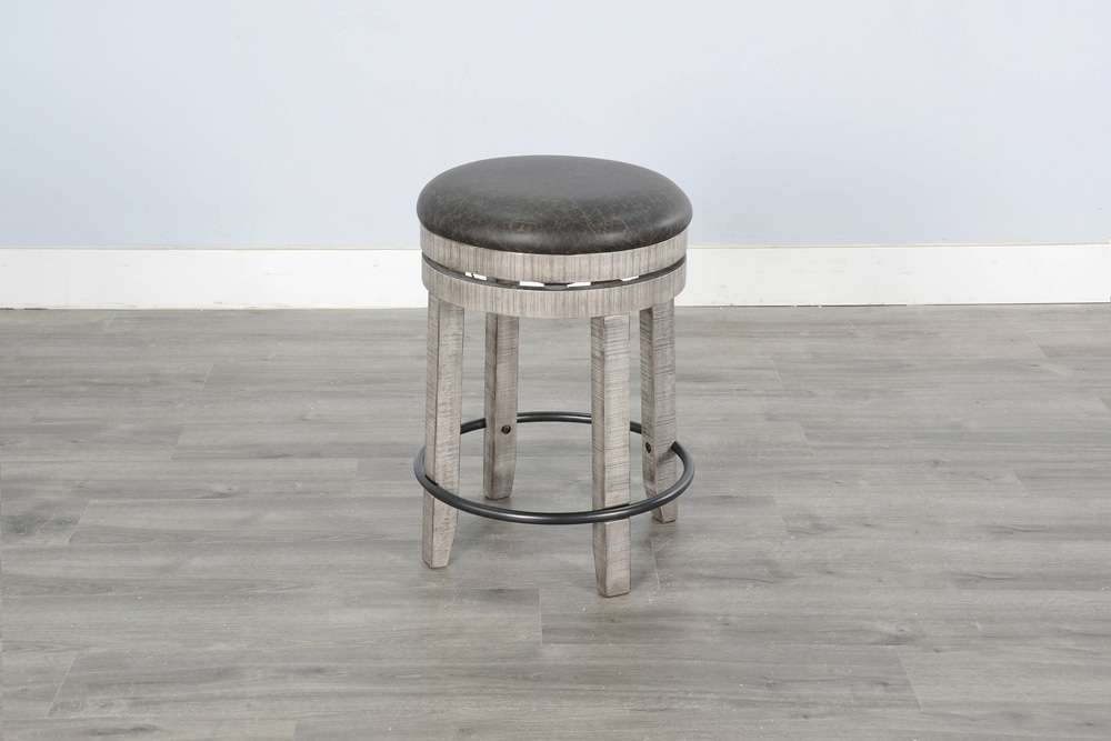 Sunny Designs - Alpine Grey -  Counter Swivel Stool, Cushion Seat (Set of 2) - 1624AG-24 veiw 2