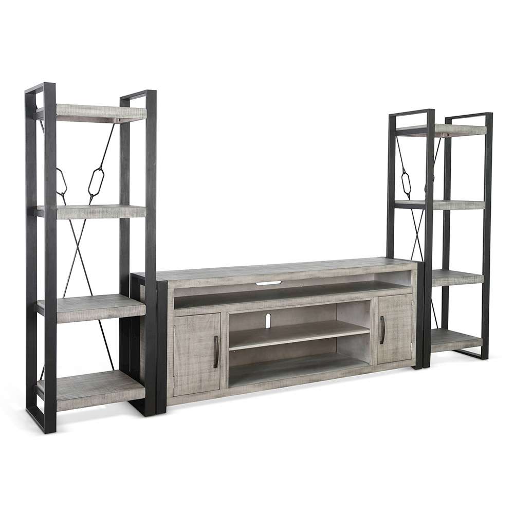 Sunny Designs - Alpine Grey -  Entertainment Wall ( Console+2 Piers ) - 3652AG veiw 1