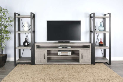 Sunny Designs - Alpine Grey -  Entertainment Wall ( Console+2 Piers ) - 3652AG veiw 2