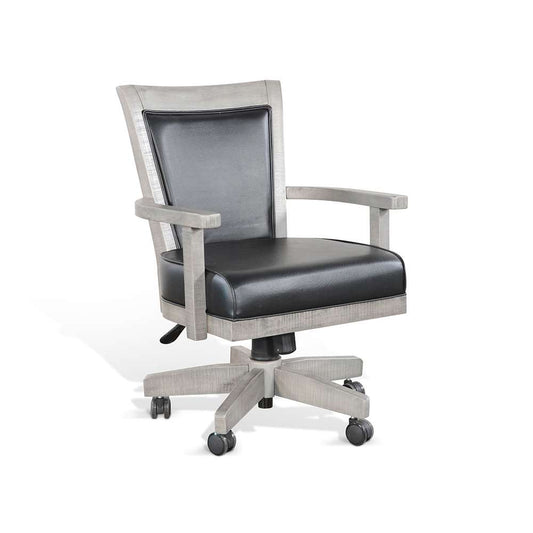 Sunny Designs - Alpine Grey -  Game Chair with Casters, Cushion Seat & Back - 1444AG veiw 1