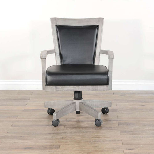 Sunny Designs - Alpine Grey -  Game Chair with Casters, Cushion Seat & Back - 1444AG veiw 2