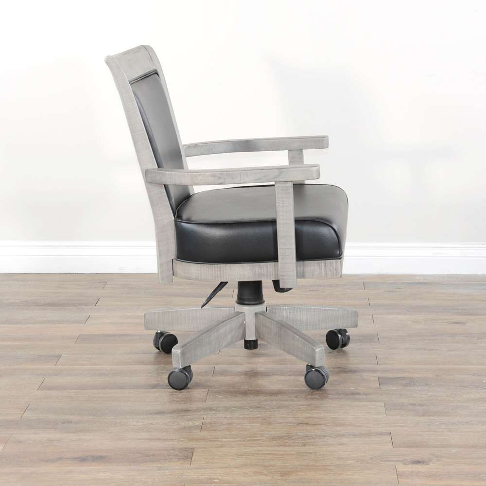 Sunny Designs - Alpine Grey -  Game Chair with Casters, Cushion Seat & Back - 1444AG veiw 3