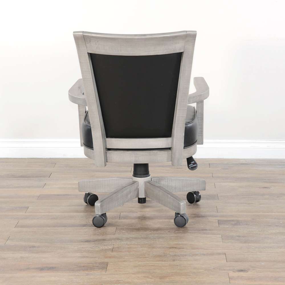 Sunny Designs - Alpine Grey -  Game Chair with Casters, Cushion Seat & Back - 1444AG veiw 4