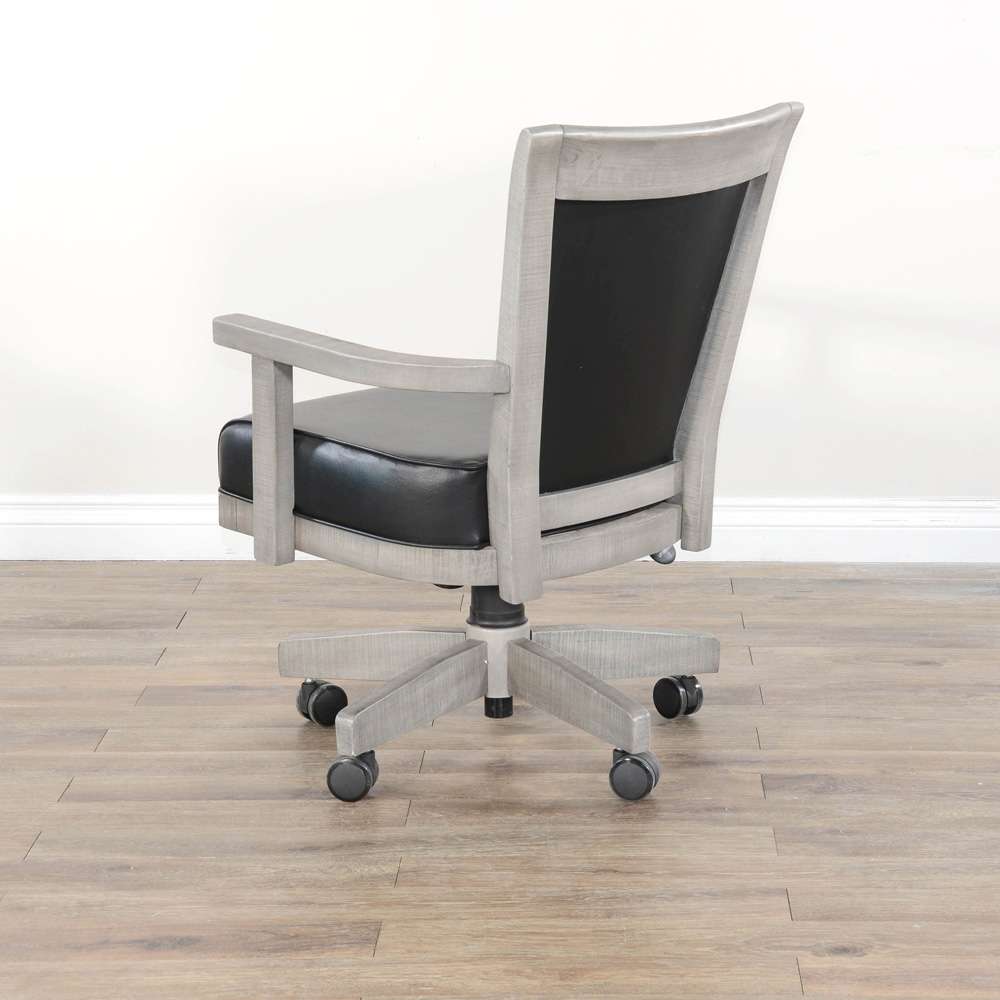 Sunny Designs - Alpine Grey -  Game Chair with Casters, Cushion Seat & Back - 1444AG veiw 5