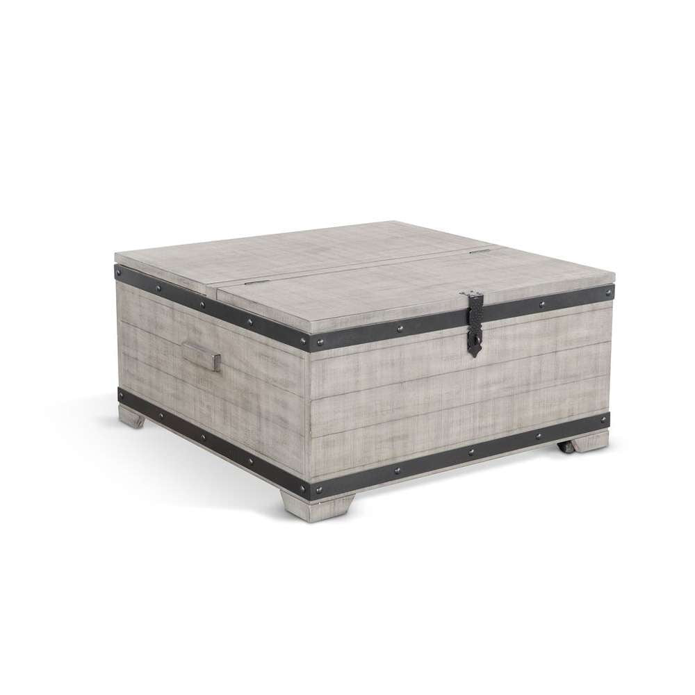 Sunny Designs - Alpine Grey -  Mahogany Wood Coffee Table with Lift Top and Casters - Alpine Gray - 3169AG-C veiw 1