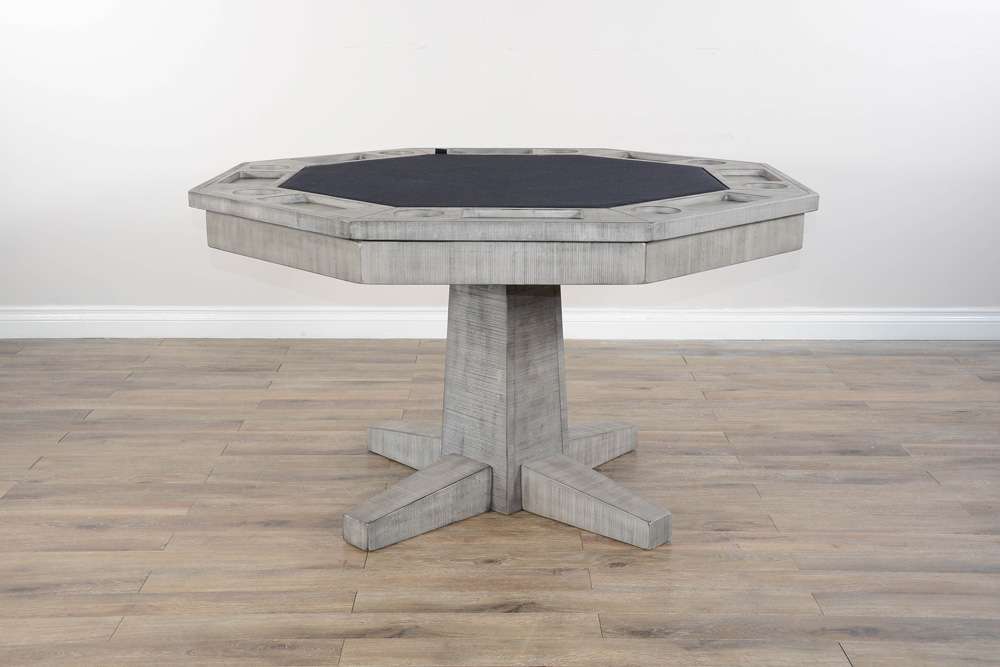 Sunny Designs - Alpine Grey -  Reversible Game and Dining Poker Table - 1033AG veiw 6