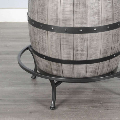 Sunny Designs - Alpine Grey -  Round Pub Table with Wine Barrel Base - 1038AG veiw 5