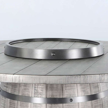Sunny Designs - Alpine Grey -  Round Pub Table with Wine Barrel Base - 1038AG veiw 7