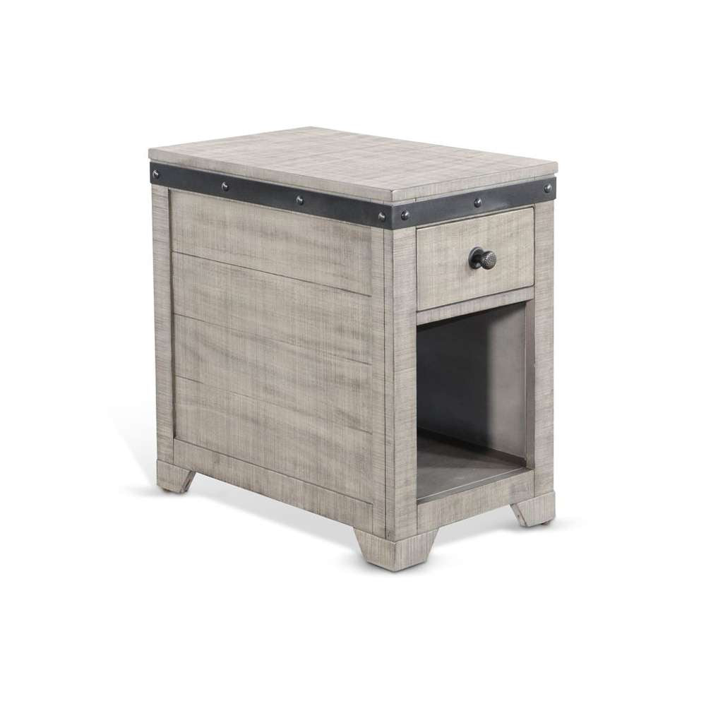 Sunny Designs - Alpine Grey -  Traditional Mahogany Wood Chair Side Table in Alpine Gray - 3169AG-CS veiw 1