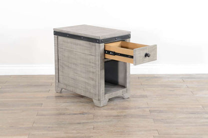 Sunny Designs - Alpine Grey -  Traditional Mahogany Wood Chair Side Table in Alpine Gray - 3169AG-CS veiw 2