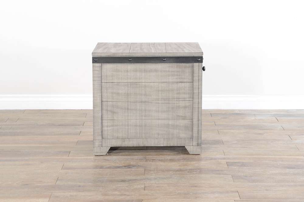 Sunny Designs - Alpine Grey -  Traditional Mahogany Wood Chair Side Table in Alpine Gray - 3169AG-CS veiw 3