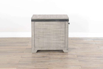 Sunny Designs - Alpine Grey -  Traditional Mahogany Wood Chair Side Table in Alpine Gray - 3169AG-CS veiw 3